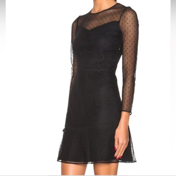 Rag & Bone - Black, silk Charlotte mini dress size 10 - Picture 4 of 11